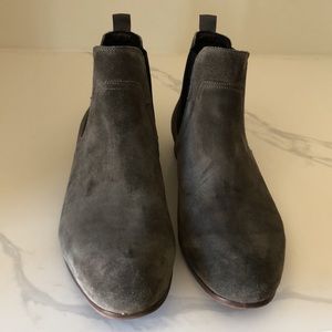 Gray suede boots!